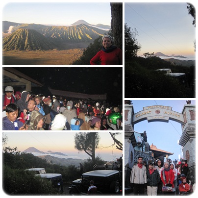 suasana memburu sunrise di pananjakan bromo